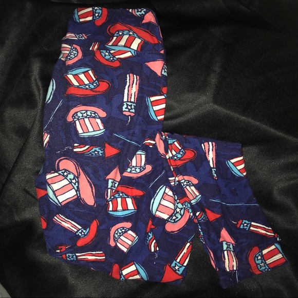 LuLaRoe Americana Leggings One Size - Picture 2 of 5